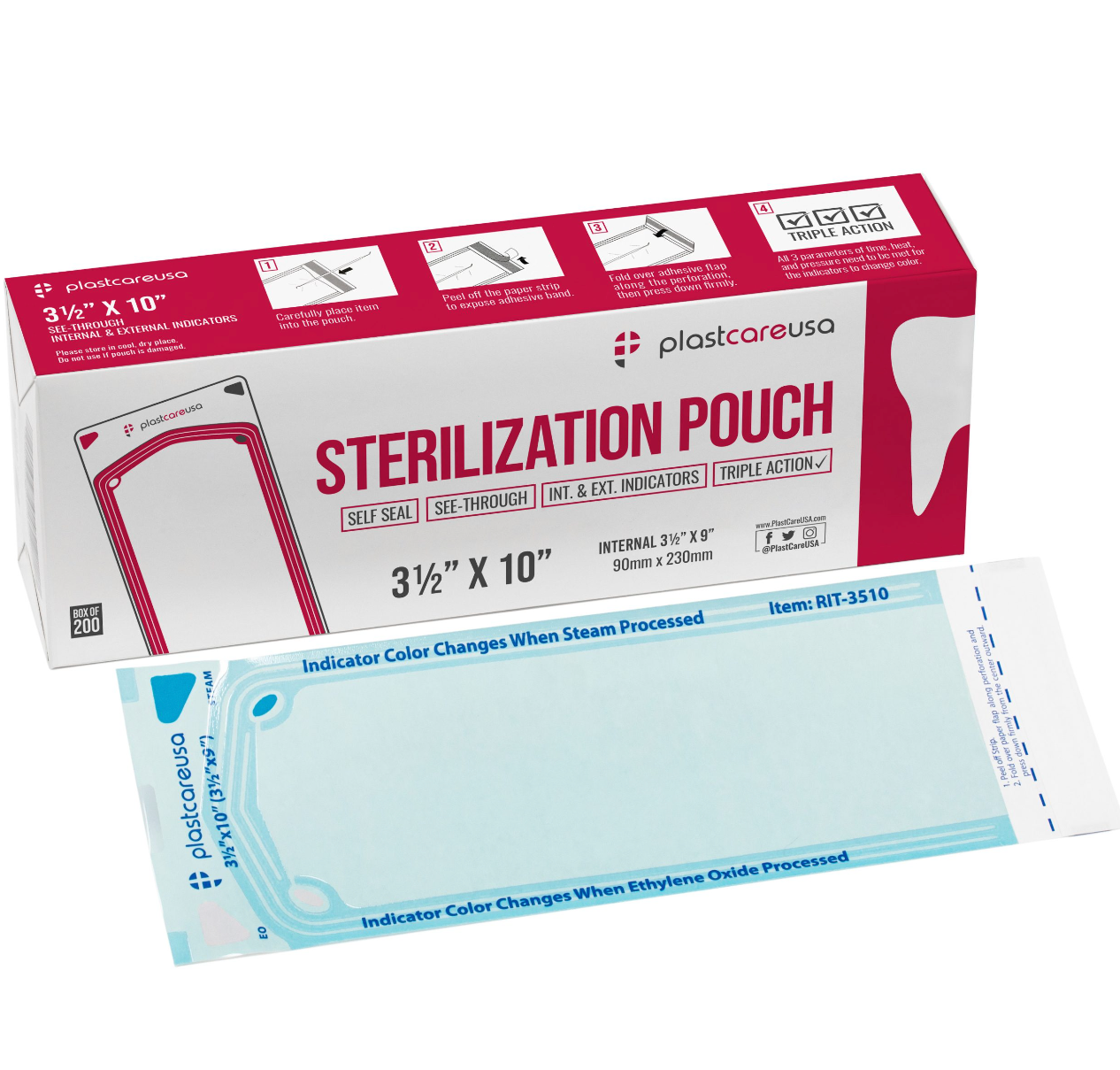Self-Sealing Sterilization Pouch- 3.5" x 10"