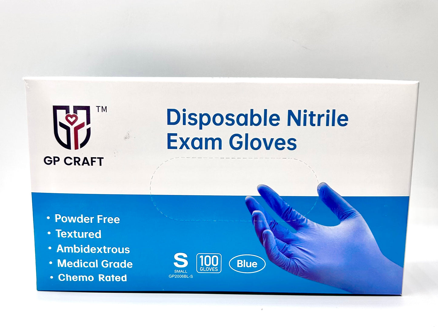 GP CRAFT Blue Nitrile Exam Gloves