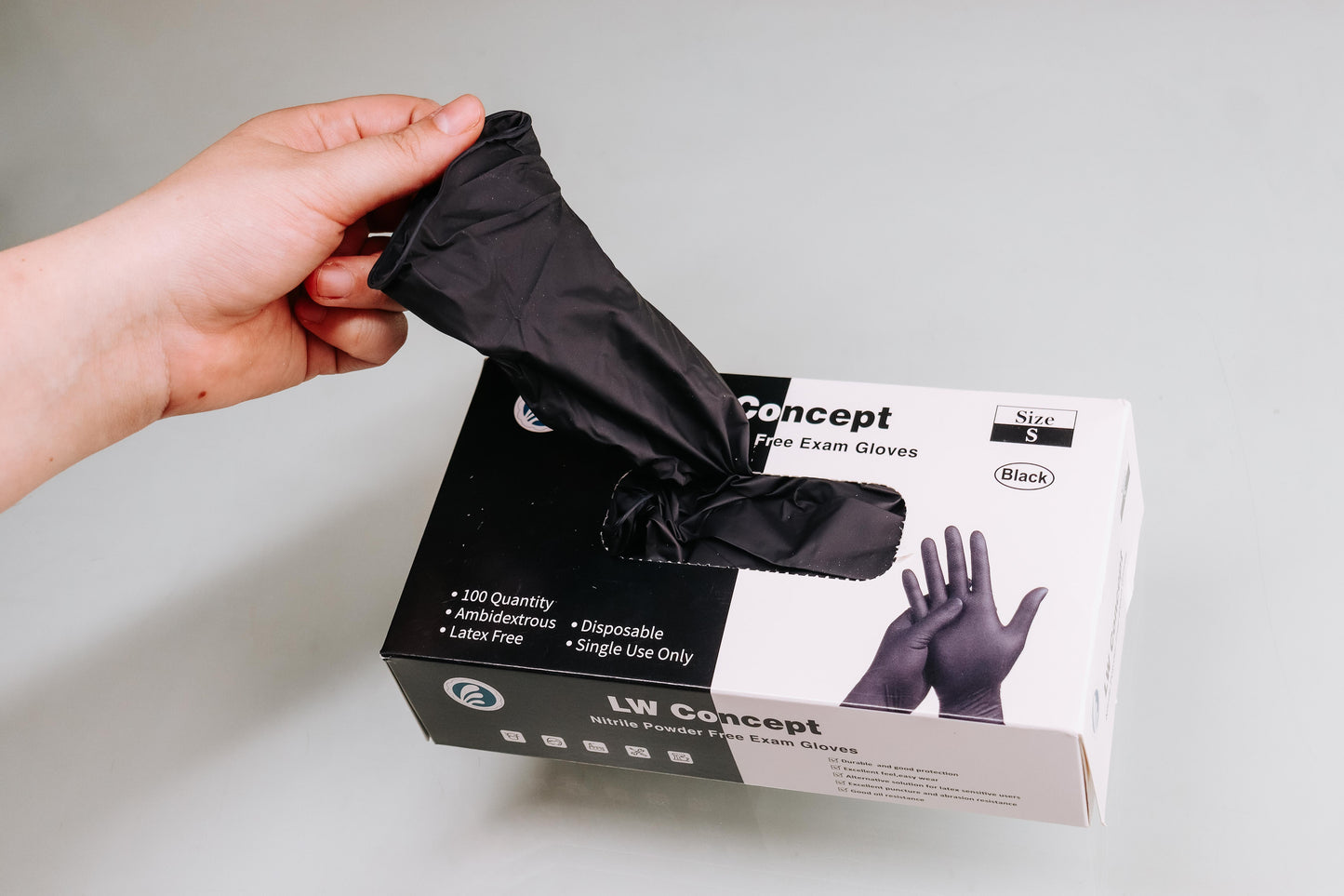 Living Water Concept - Examination Gloves - Black